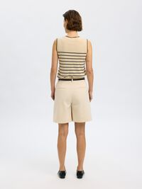 LINNENMIX GEBREIDE TOP, Birch, highres