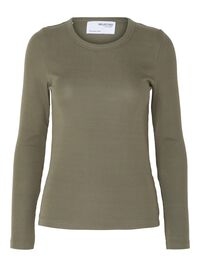 LONG-SLEEVED T-SHIRT, Dusky Green, highres
