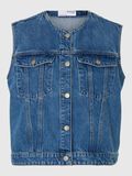 Selected BESKURNA JEANSVÄST, Medium Blue Denim, highres - 16096710_MediumBlueDenim_001.jpg