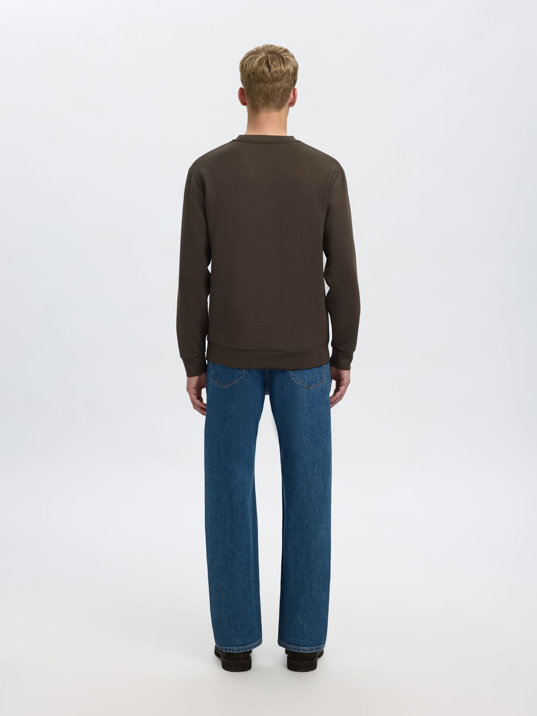 VISCOSE BLEND SWEATSHIRT, Demitasse, highres