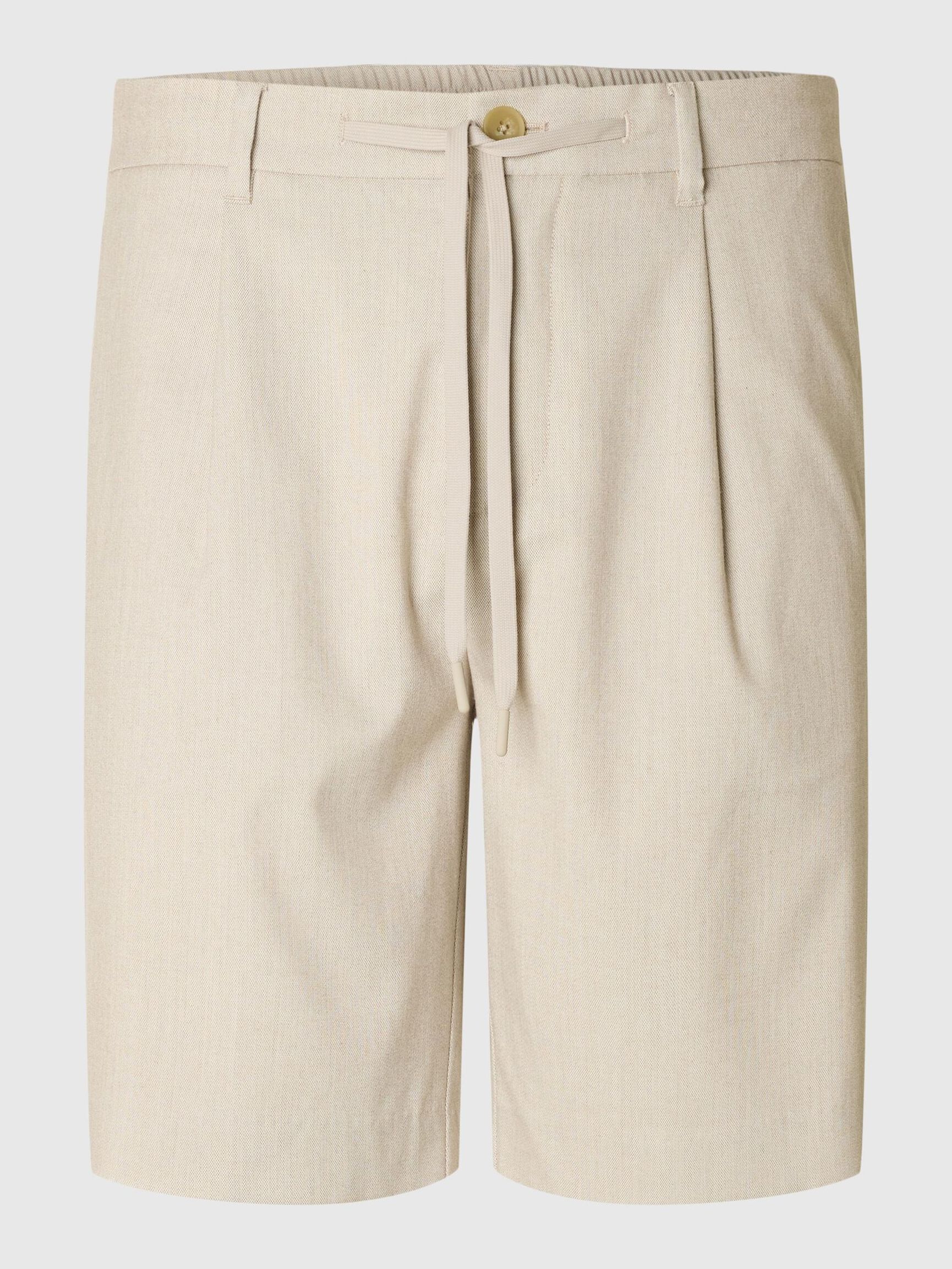 DRAWSTRING SHORTS, Light Sand Melange, highres