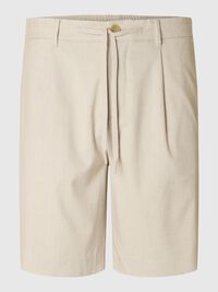 DRAWSTRING SHORTS, Light Sand Melange, highres