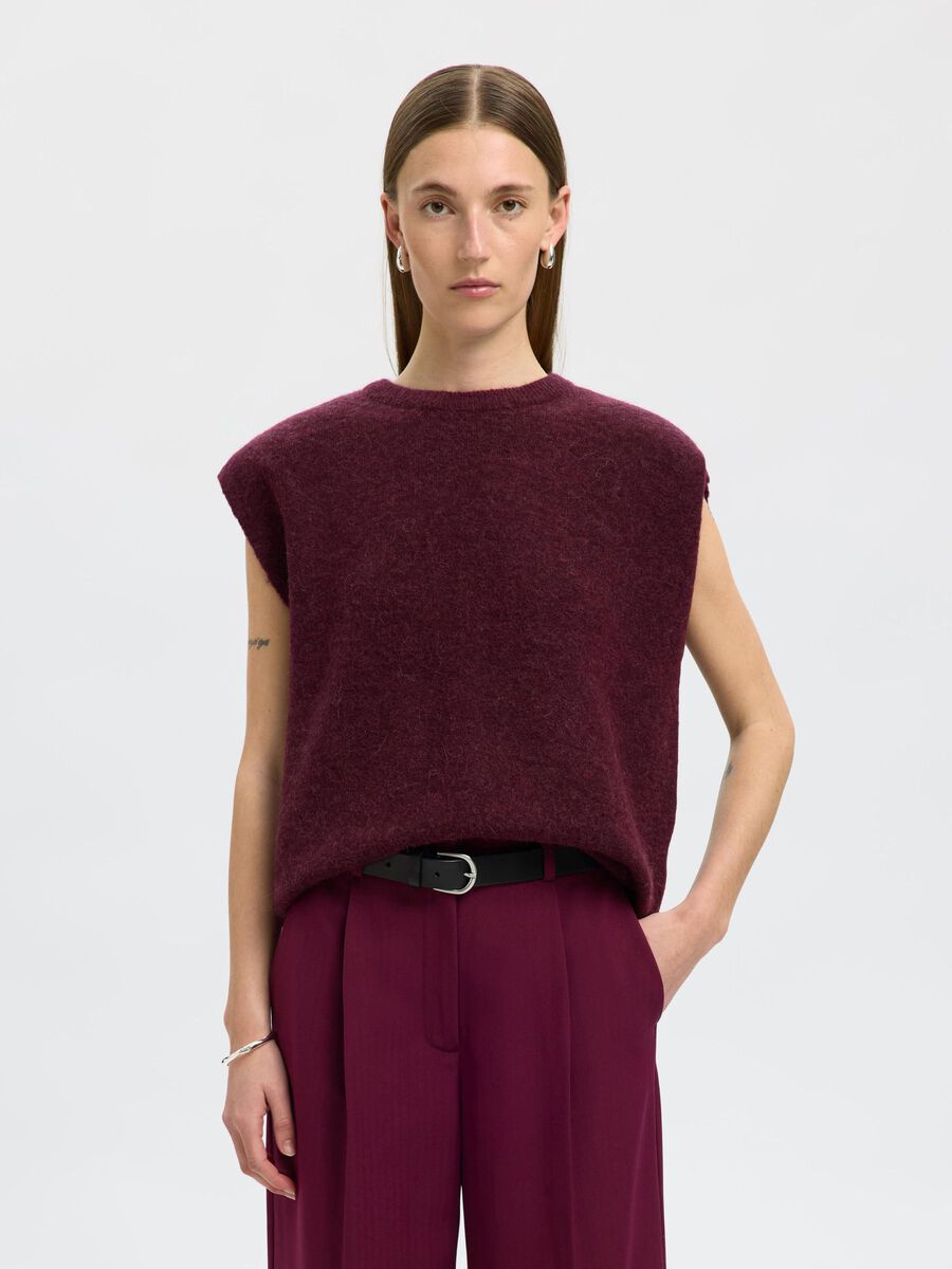 Product tile image - WOOL BLEND KNITTED VEST, Fig | 16098412_Fig_1208295