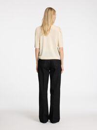LOOSE FIT V-NECK TOP, Birch, highres
