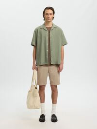 SLIM-FIT CHINO SHORTS, Greige, highres