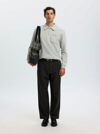 WOOL BLEND LOOSE-FIT TROUSERS, Delicioso, highres