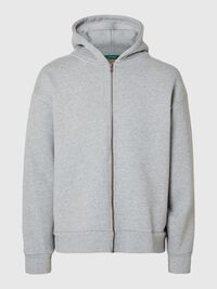 HETTE SWEATSHIRT MED GLIDELÅS, Grey Melange, highres