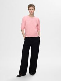 WOLMIX TOP MET KORTE MOUWEN, Peony, highres