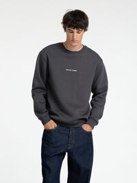 BESTICKTE SWEATSHIRT, Asphalt, highres