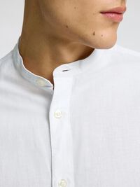 LONGSLEEVE LINNENMIX OVERHEMD, White, highres