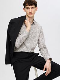 SLIM FIT SKJORTE, Egret, highres
