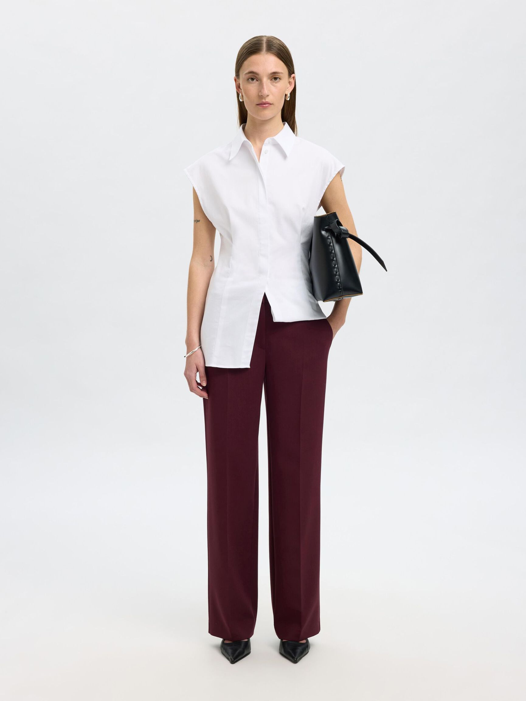 TAILORED WIDE-LEG TROUSERS, Fig, highres