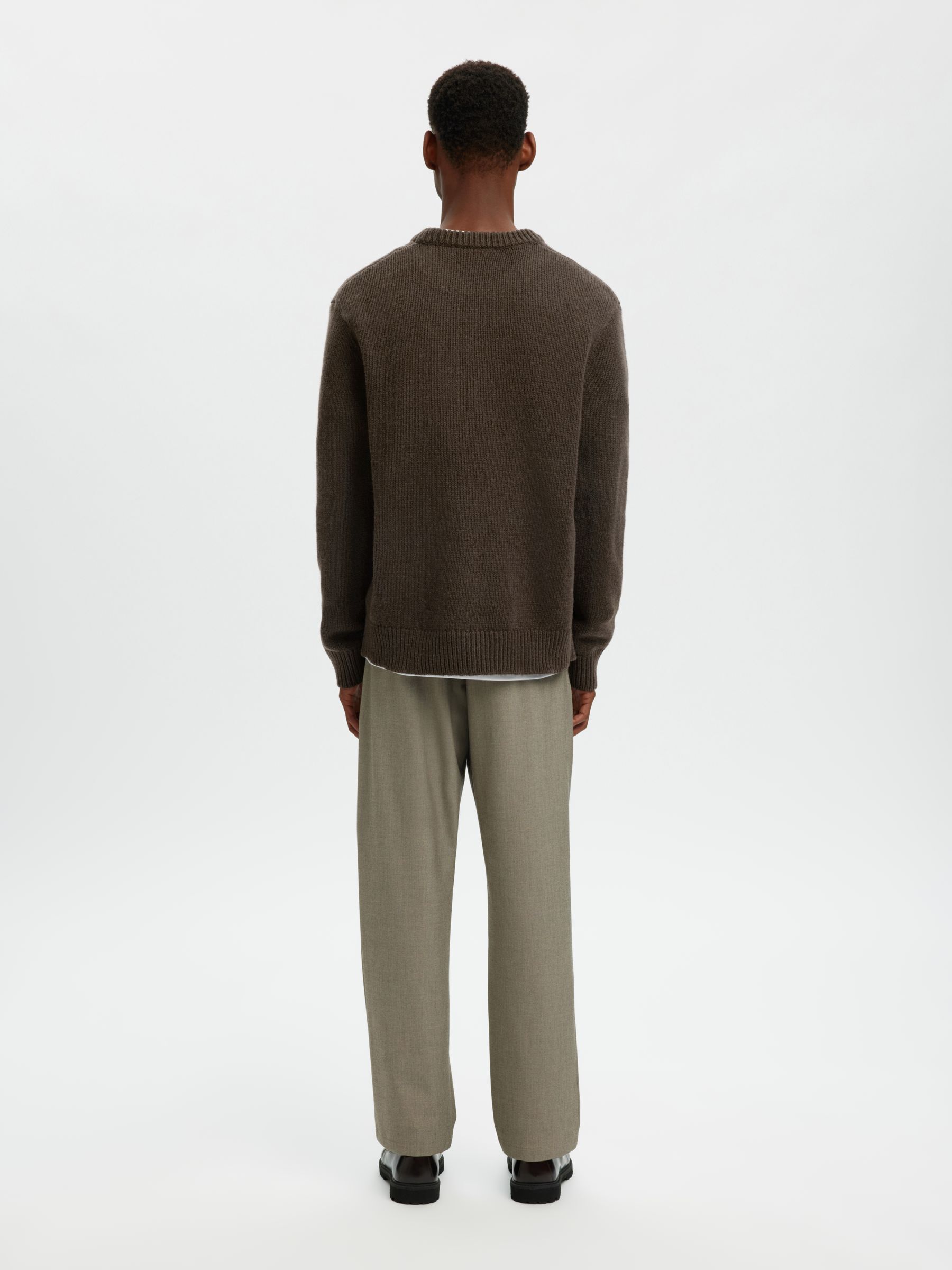 RELAXED FIT WOLLGEMISCH PULLOVER, Demitasse, highres