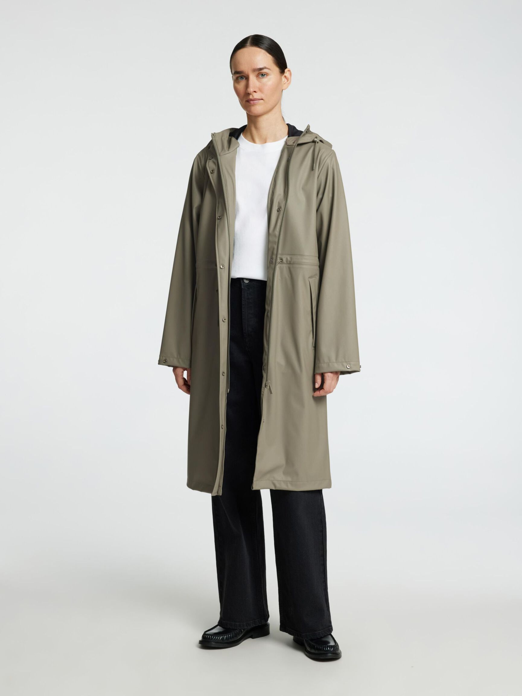 WATER-REPELLENT RAIN JACKET, Vetiver, highres