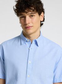 KLASSISK KORTÆRMET SKJORTE, Cashmere Blue, highres
