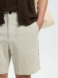 SEERSUCKER SHORTS, Deep Lichen Green, highres