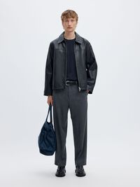 COTTON SLUB T-SHIRT, Navy Blazer, highres