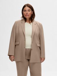 VISKOSEMIX RELAXED BLAZER, Camel, highres