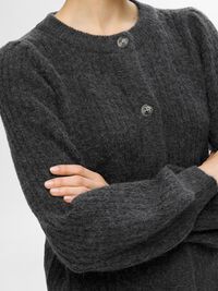 STRUCTURED WOOL BLEND CARDIGAN, Volcanic Ash, highres