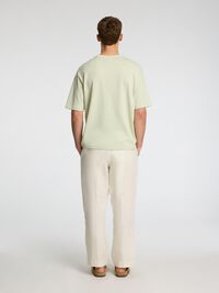 CORTE RELAJADO CAMISETA DE CUELLO REDONDO, Almost Aqua, highres