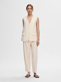 LONG OVERSIZED WAISTCOAT, Birch, highres
