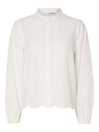 BRODERIE ANGLAISE SKJORTE, Bright White, highres