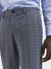 VISKOSEMIX KARO HOSE, Grey, highres