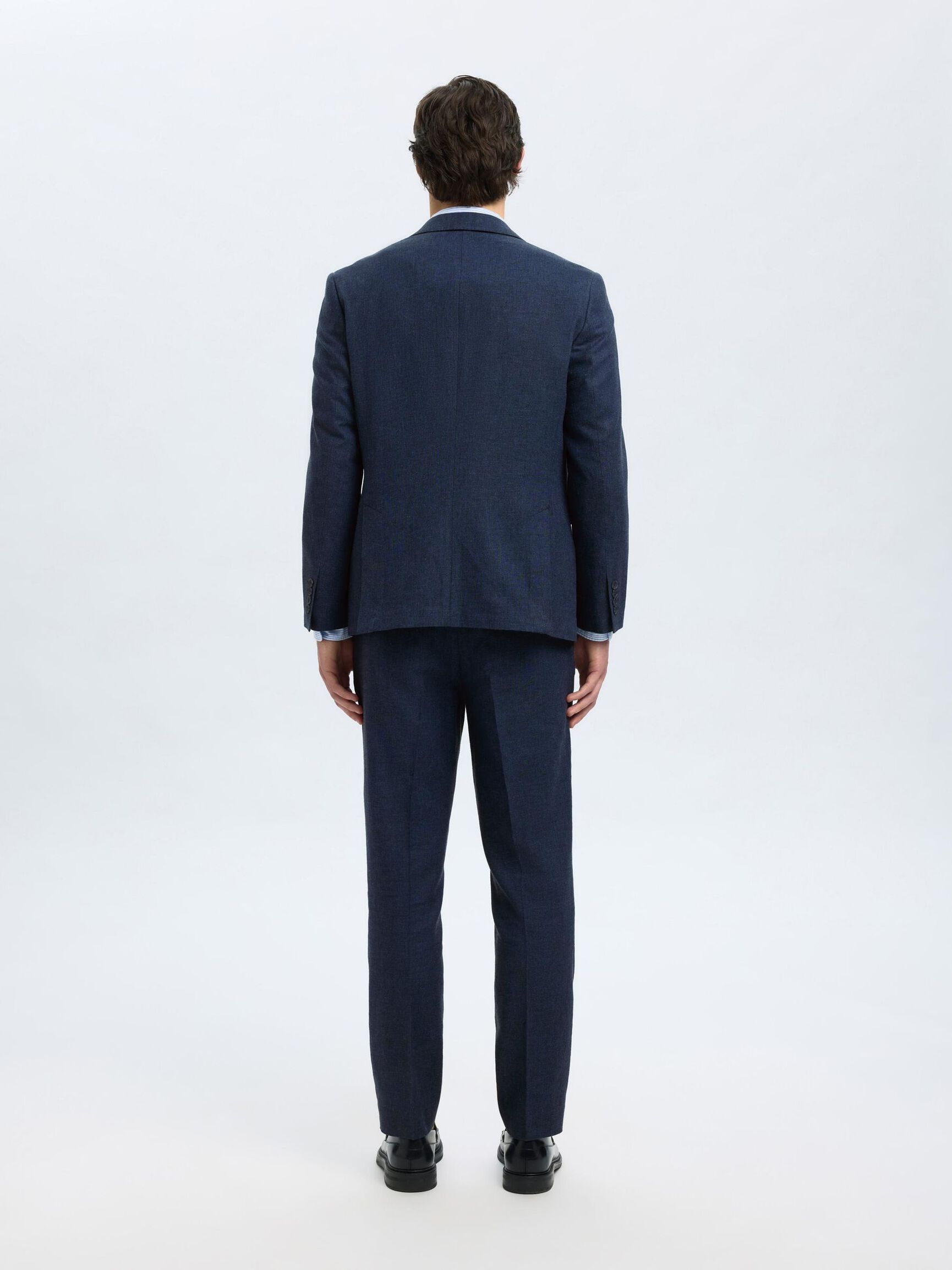 REGULAR FIT SINGLE-BREASTED BLAZER, Dark Navy, highres
