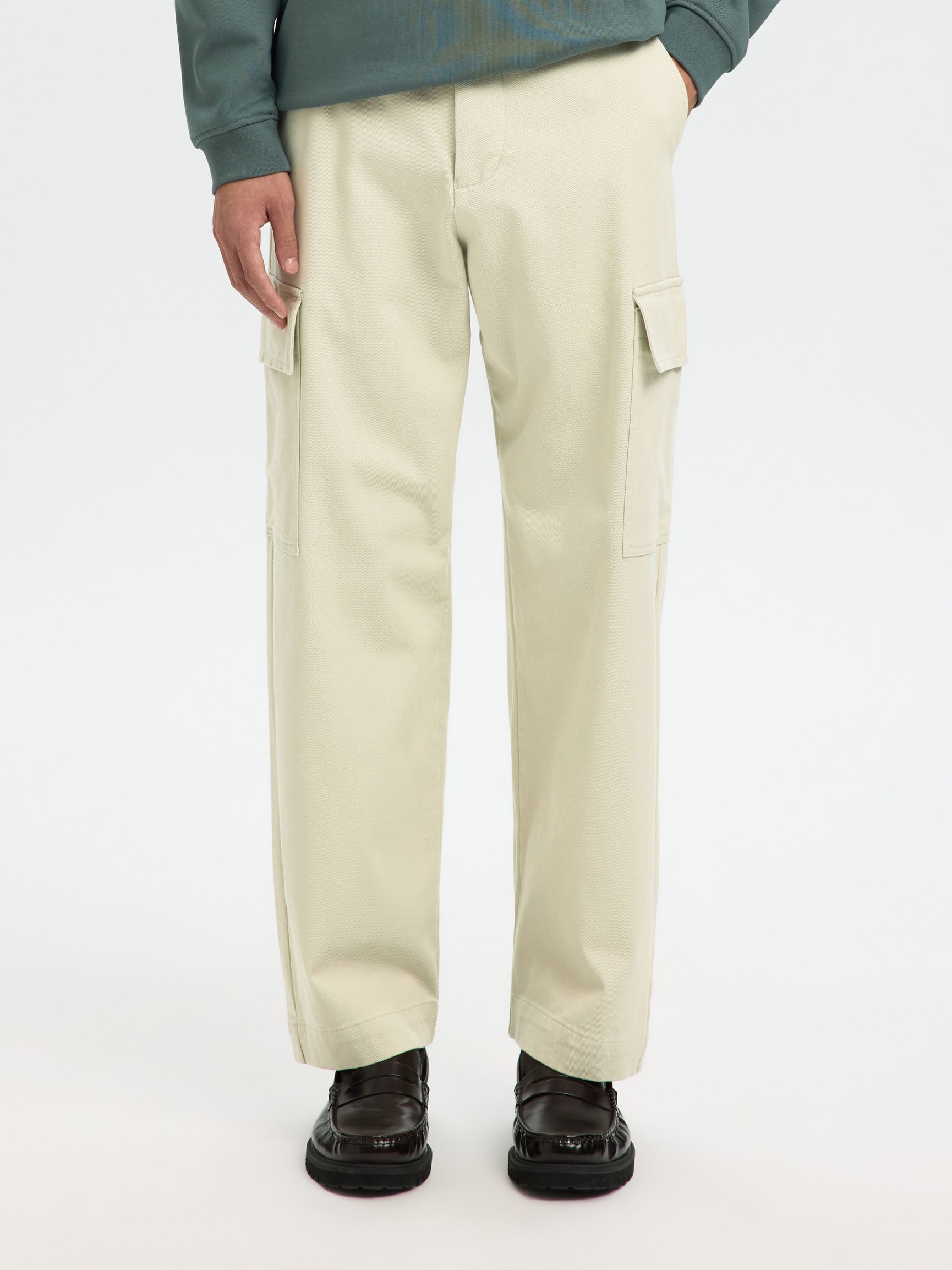 220 LOOSE FIT CARGO TROUSERS, Moonstruck, highres