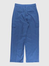 PINSTRIPE CARGO TROUSERS, Dark Navy, highres
