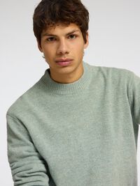100% WOOL JUMPER, Iceberg Green, highres