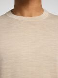 Selected 100% MERINOWOL PULLOVER MET RONDE HALS, Oatmeal, highres - 16094647_Oatmeal_1151275_006.jpg