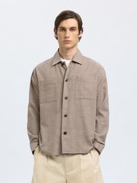 RELAXED FIT OVERSHIRT, Sand, highres