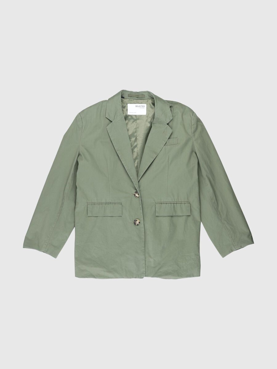 Selected DREW OVERSIZED KOORDJES BLAZER, Laurel Green, highres - 80000257_LaurelGreen_001.jpg