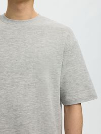LOOSE FIT T-SHIRT, Light Grey Melange, highres