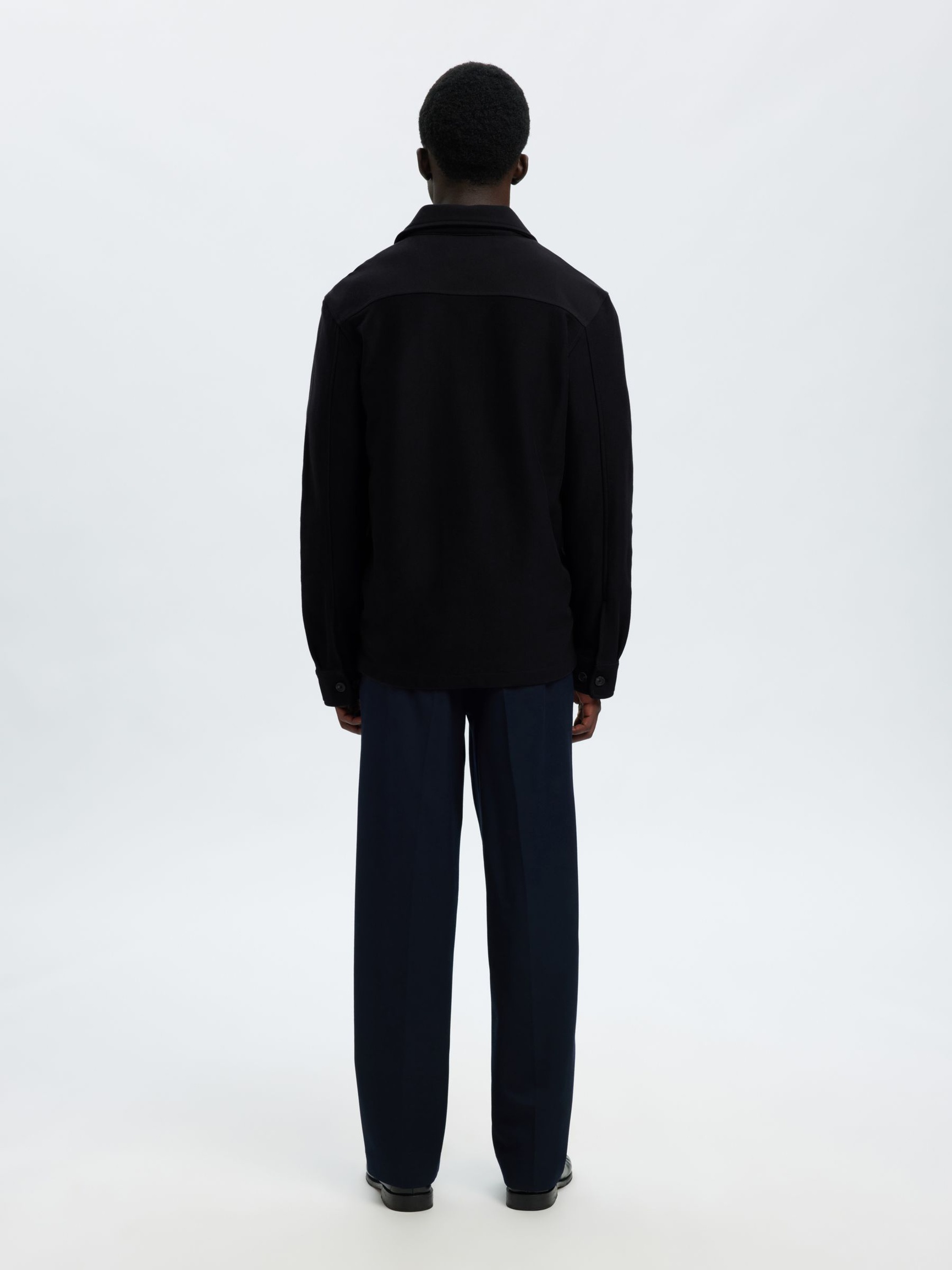 REGULAR FIT OVERSHIRT, Black, highres