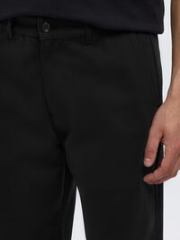 KATOEN TWILL LOOSE-FIT BROEK, Black, highres