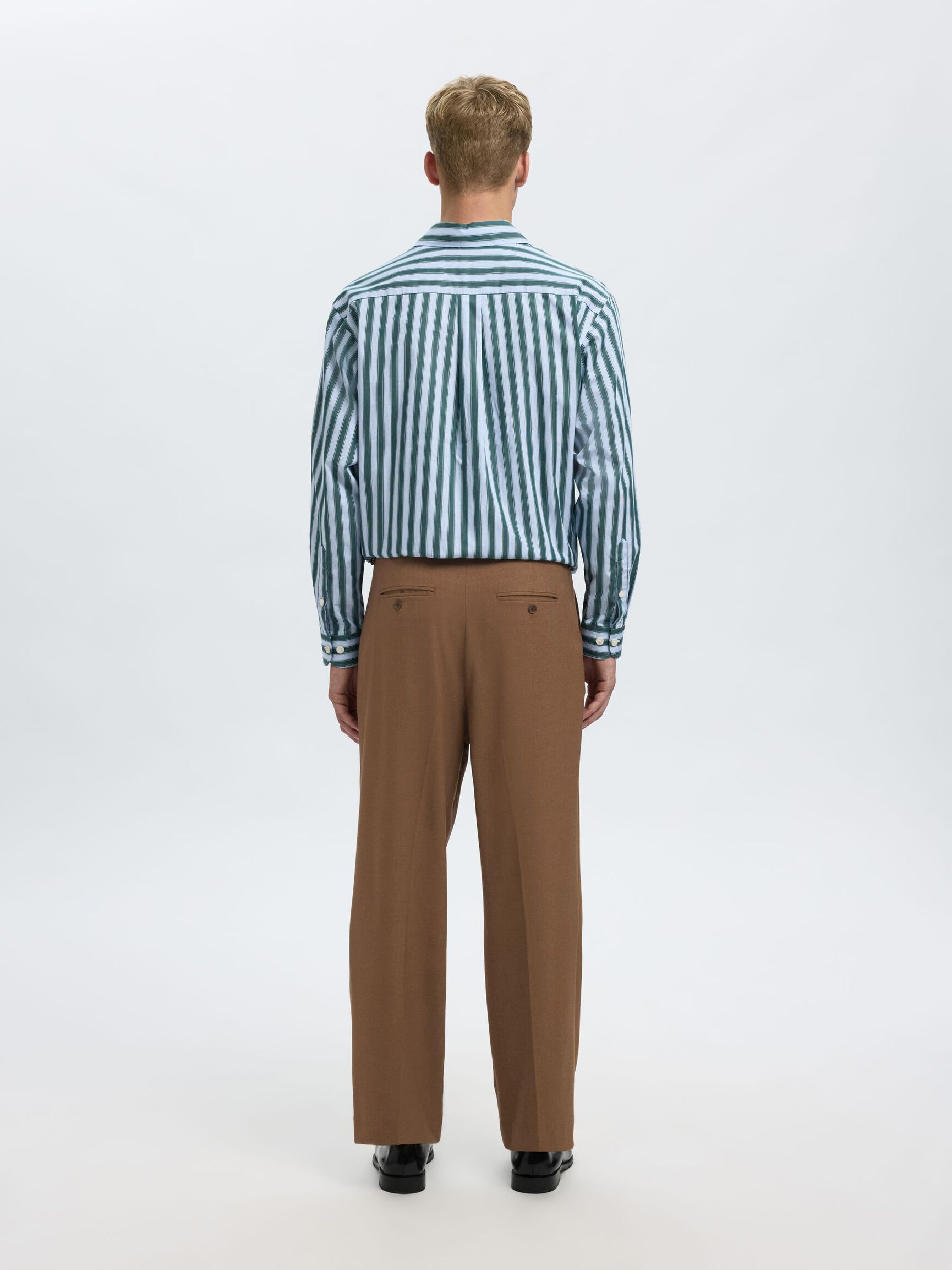 RELAXED FIT SUIT TROUSERS, Cognac, highres