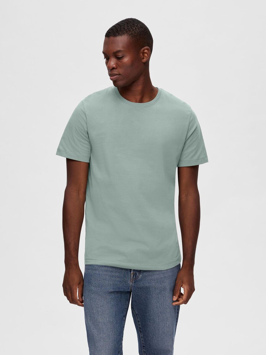 Selected 3-PACK COTTON T-SHIRT, Light Grey Melange, highres - 16094134_LightGreyMelange_1201918_003.jpg