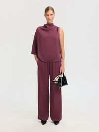 VISCOSE WIDE-LEG TROUSERS, Fig, highres