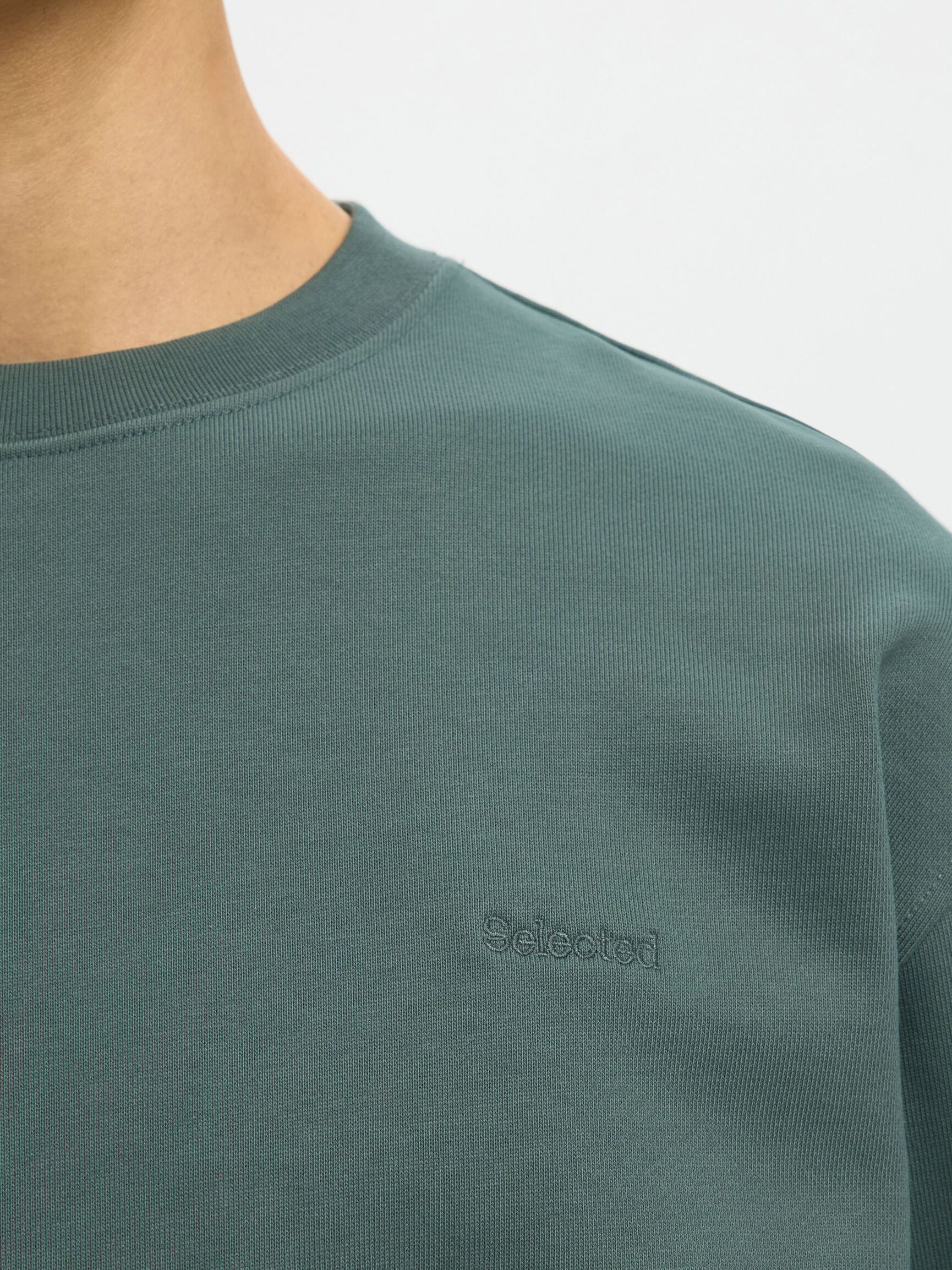 COTTON SWEATSHIRT, Balsam Green, highres