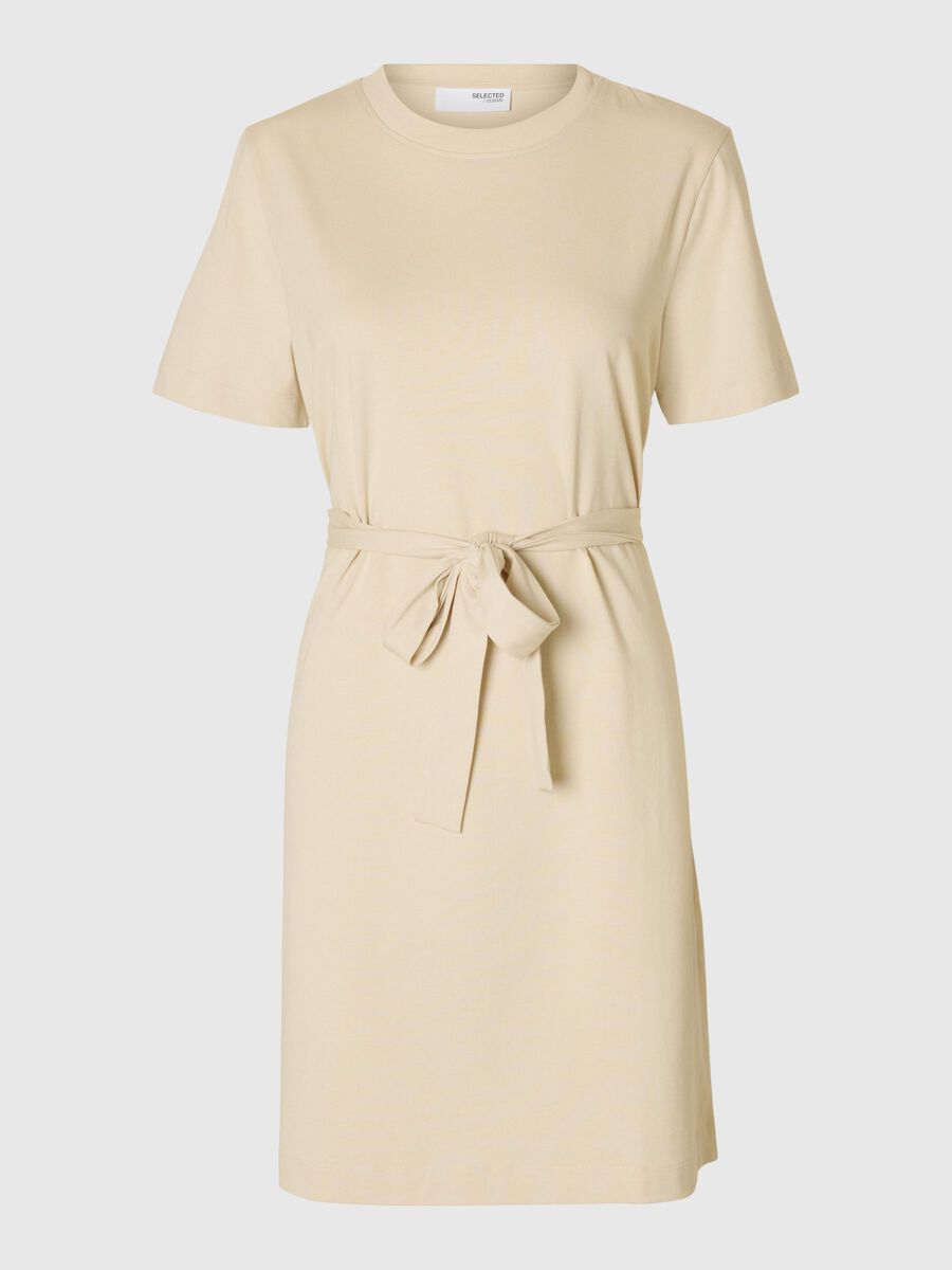 Selected SHORT-SLEEVED MINI DRESS, Birch, highres - 16095338_Birch_001.jpg