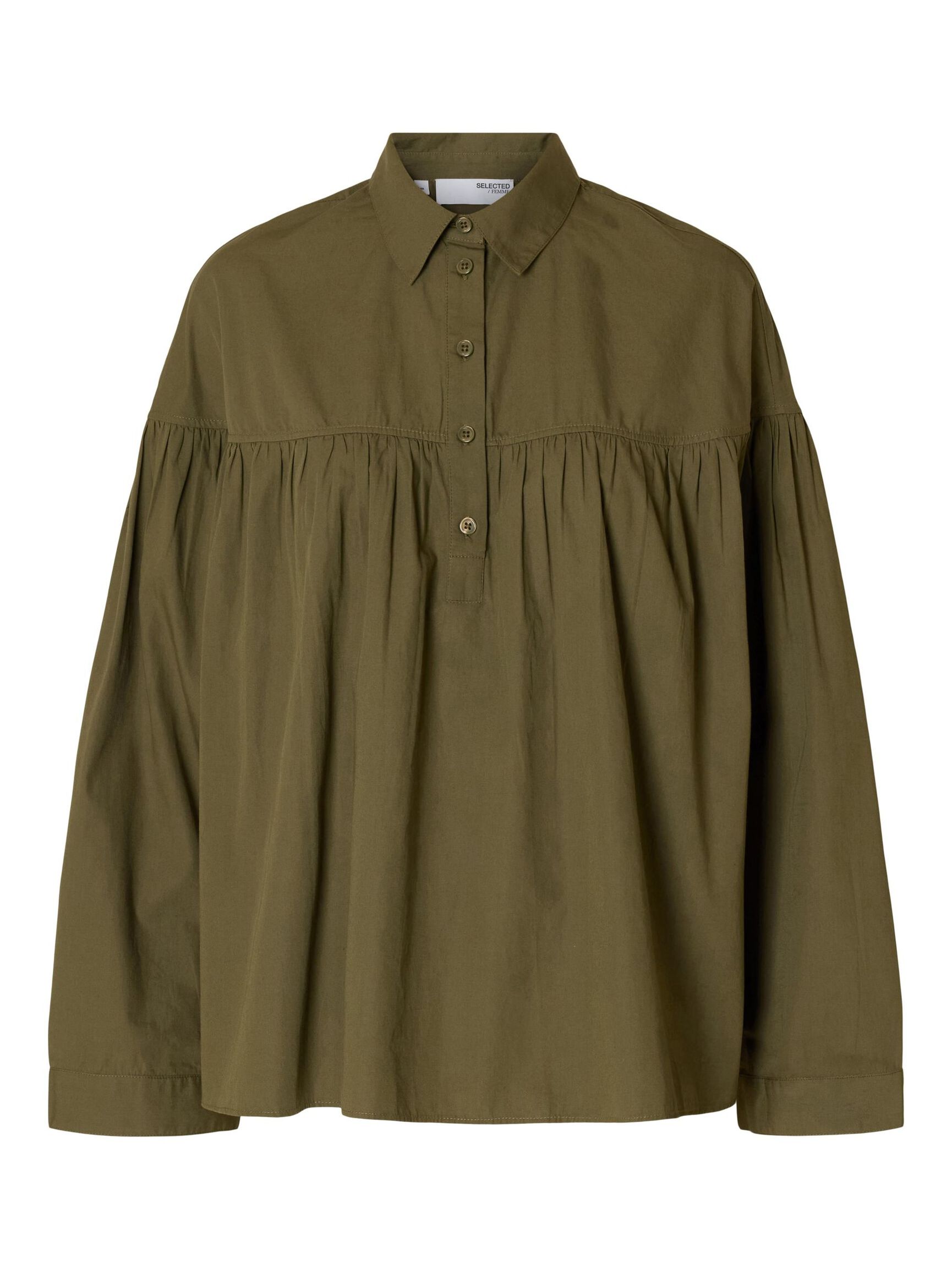100% BOMULD LANGÆRMET BLUSE, Kalamata, highres