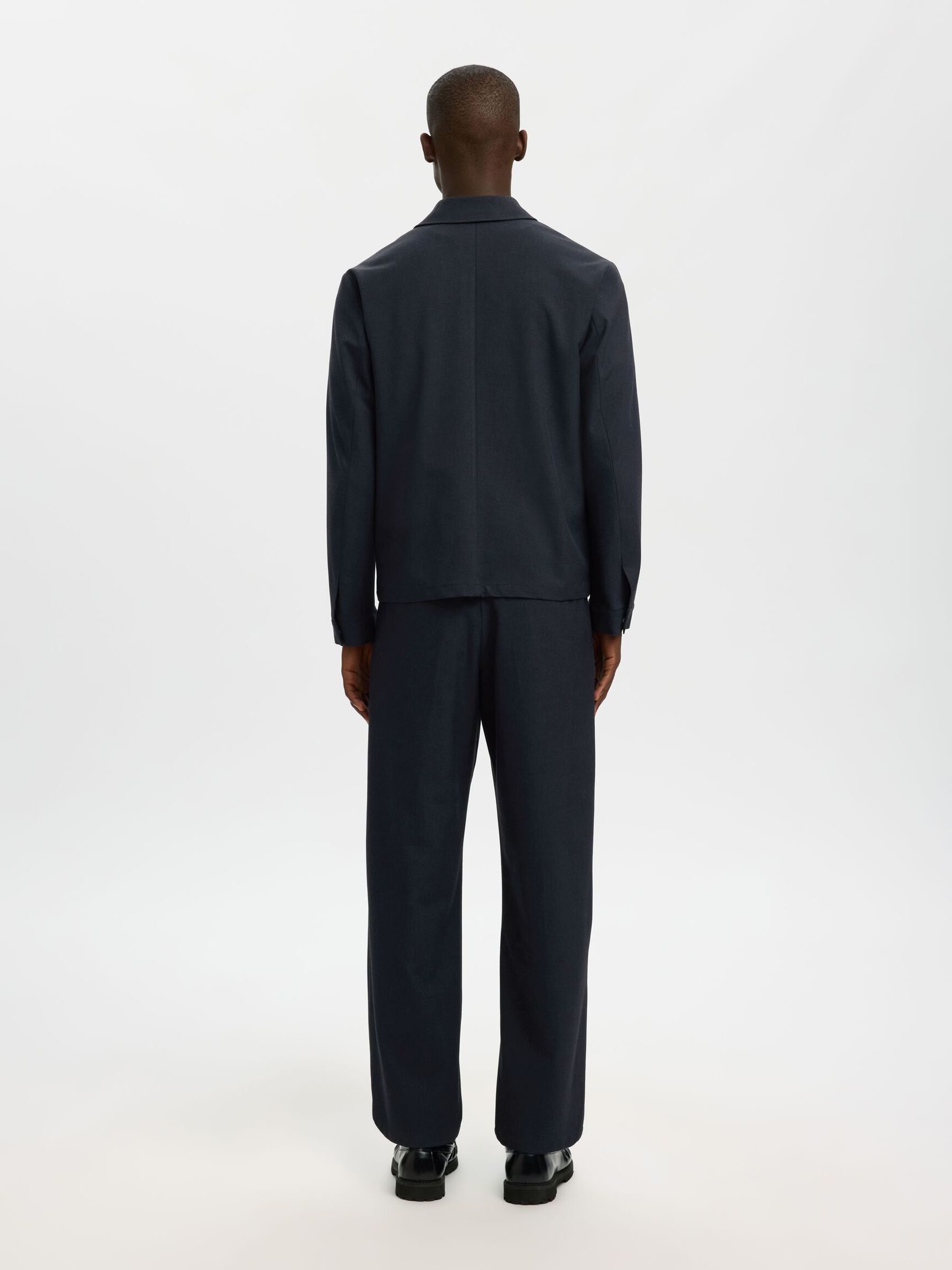 TAILORED OVERSHIRT, Dark Sapphire, highres