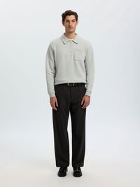 WOOL BLEND LOOSE-FIT TROUSERS, Delicioso, highres