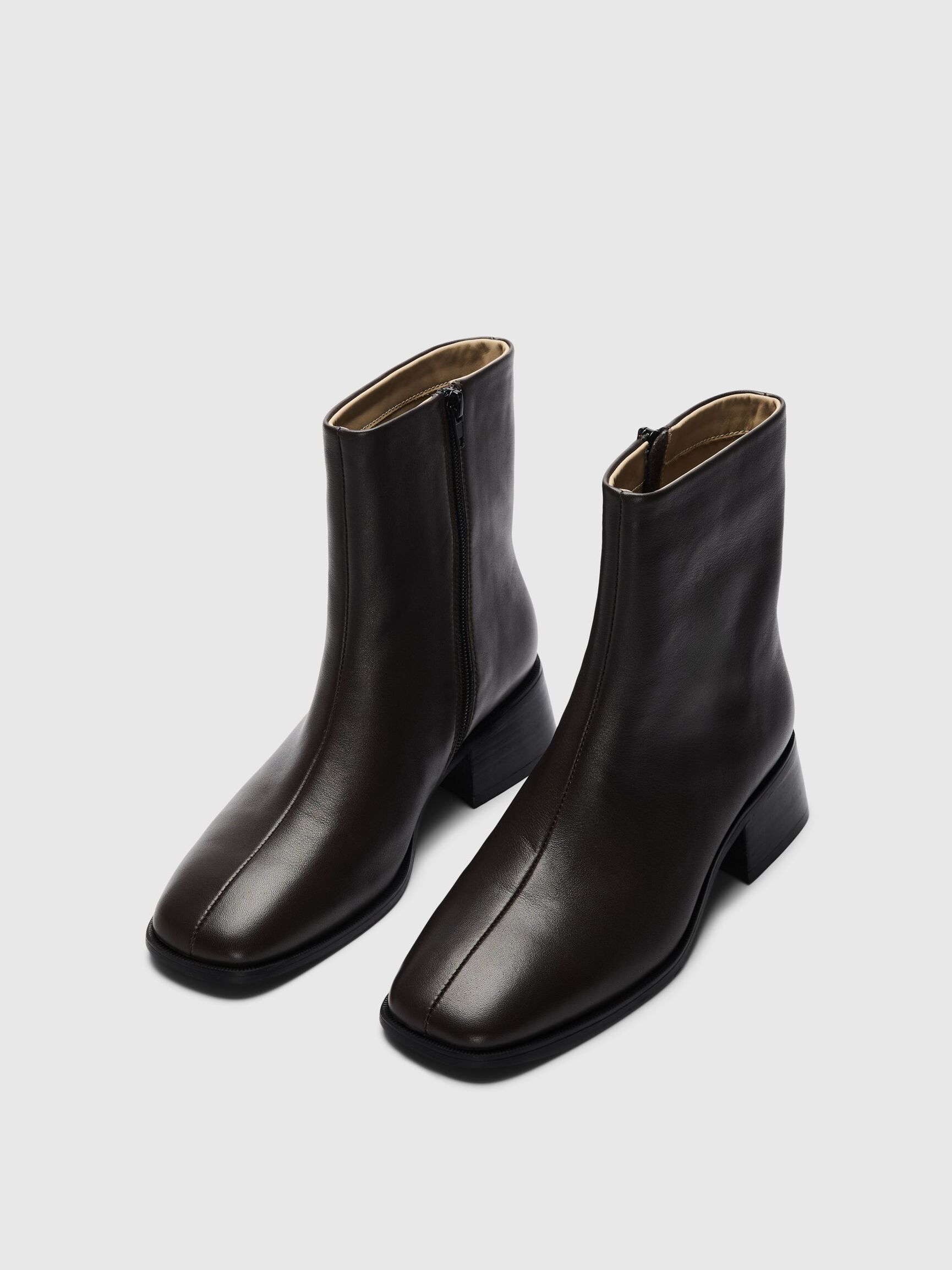 LEATHER ANKLE BOOTS, Delicioso, highres