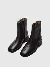 LEATHER ANKLE BOOTS, Delicioso, highres