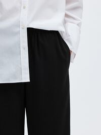 CLASSIC WIDE-LEG TROUSERS, Black, highres