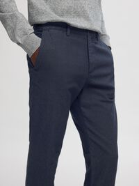 175 SLIM FIT BRUSHED CHINO, Dark Sapphire, highres