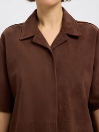 GAMUZA 100 % CAMISA DE MANGA CORTA, Chestnut, highres